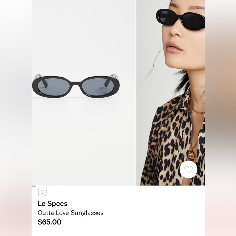 LE SPECS OUTTA LOVE SUNGLASSES